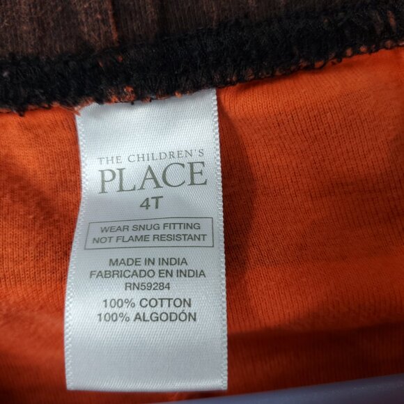 The Childrens Place Unisex Halloween "The Boo Crew 2021" Lng Slv Pant PJs Sz 4T - Picture 6 of 9